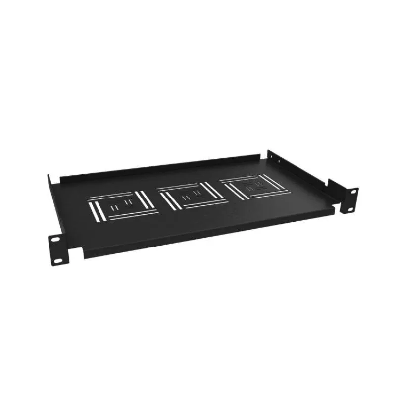 Polica 19" 250mm ukladacie plato BK úchyt vpredu (80500250)