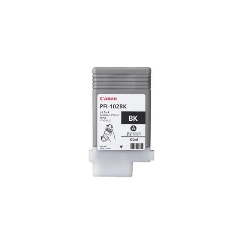 kazeta CANON PFI-102BK black iPF 500/510/600/605/610/650/655/700/710/720/750/755/760/765, LP 17/24 (130 ml) (0895B001)