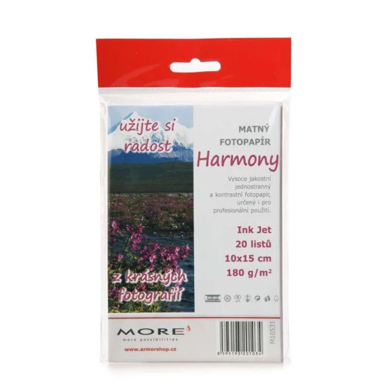 papier MORE HARMONY fotomatný 20ks/10x15 180g inkjet (M10531)