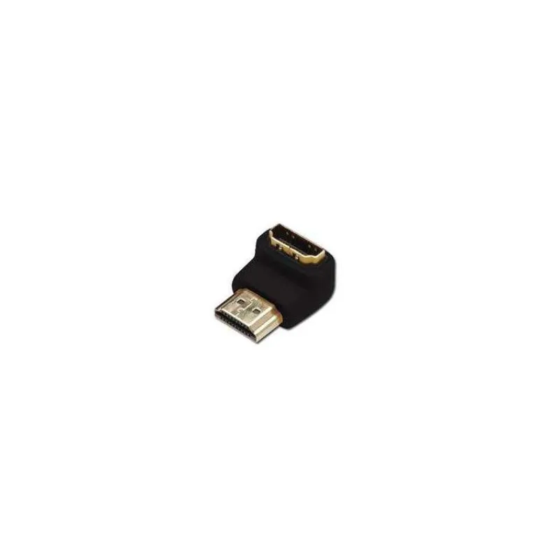 Digitus Adaptér HDMI, typ A, 90o úhlový M / F, Ultra HD 60p, bl, zlato (AK-330502-000-S)