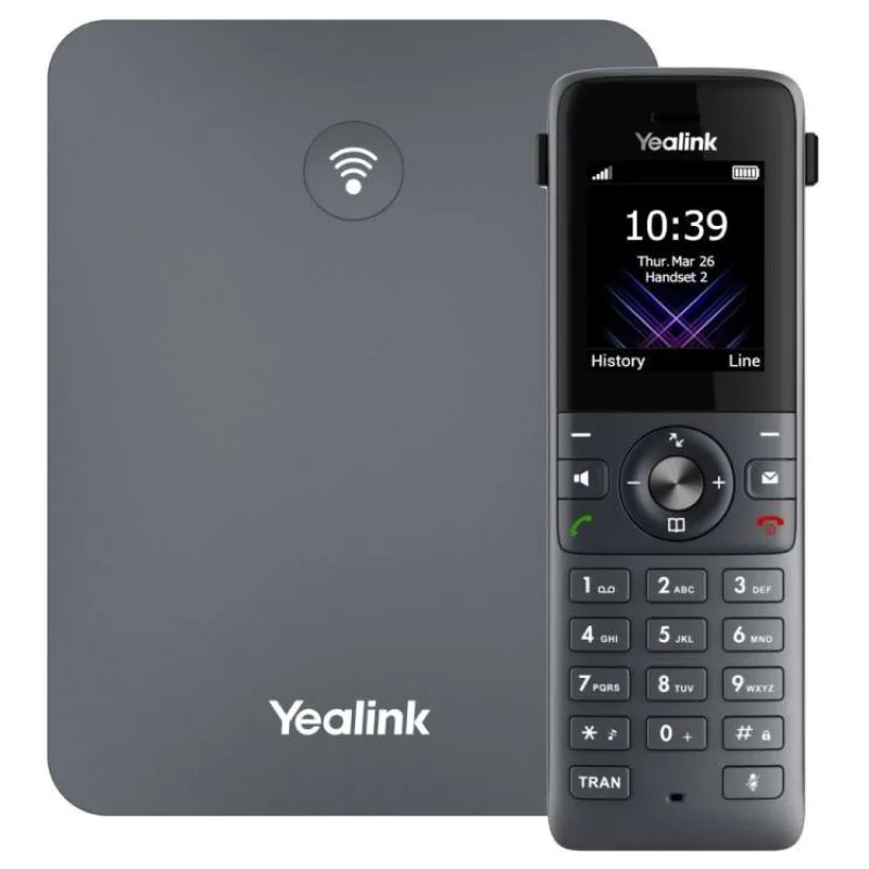 Yealink W73P, IP DECT báze+ručka, PoE, 1,8" barevný displej, až 10 ruček, 10x SIP (10001325)