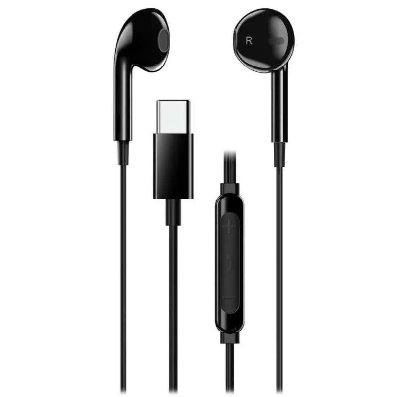 Genius HS-M365 černý, Headset, drátový, do uší, mikrofon, ovládání hlasitosti, USB-C, černý (31710030400)