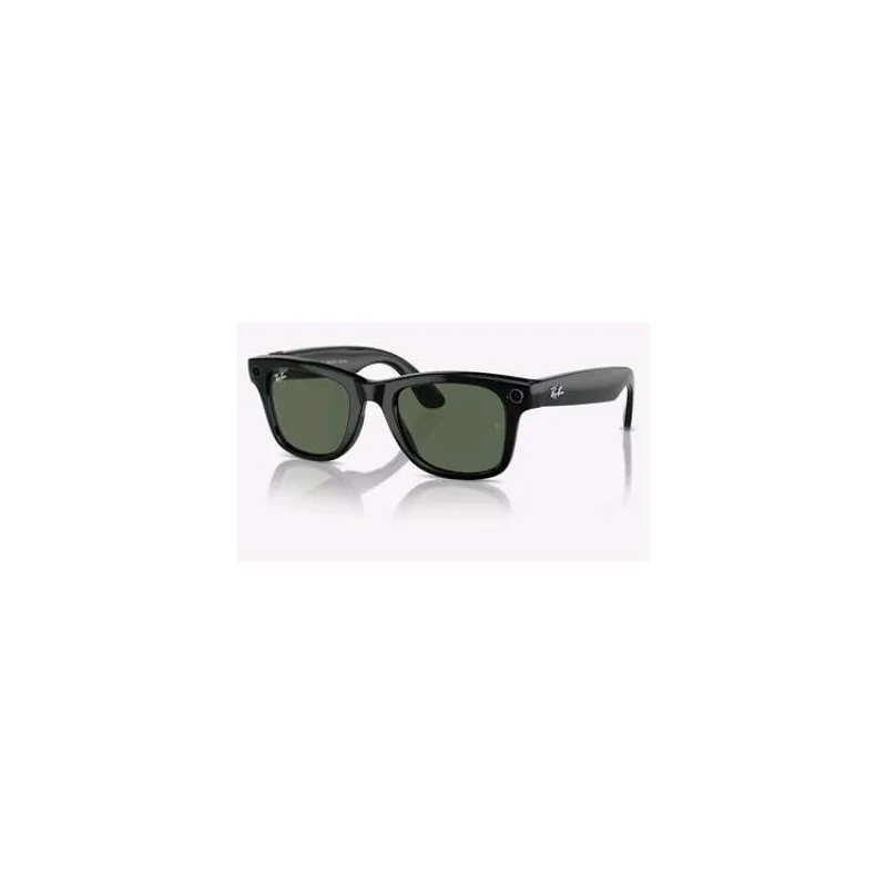 Meta Ray-Ban Wayfarer, AI okuliare, Shiny Black, G15 Green (RW4006 601/7150)