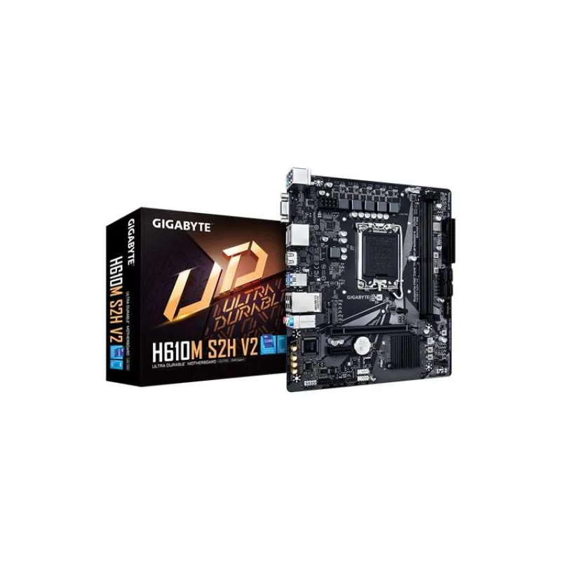 GIGABYTE MB Sc LGA1700 H610M S2H V2, Intel H610, 2xDDR5, 2xDP, 1xHDMI, 1xVGA, mATX (H610M S2H V2)