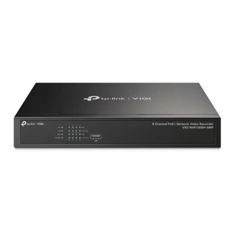 8 Channel PoE Network Video Recorder
SPEC: H.265+/H.265/H.264+/H.264, Up to 8MP resolution, Decoding capability/8-ch@2M (VIGI NVR1008H-8MP)