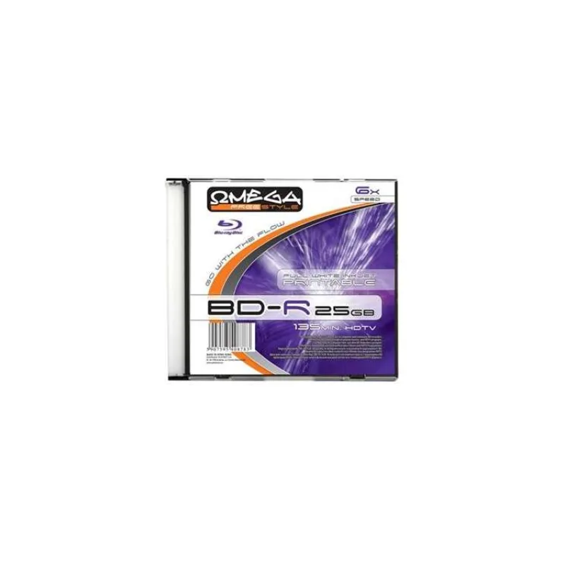PLATINET FREESTYLE BD-R BLU-RAY 25GB 6X PRINT FF SLIM*1 [40878] (OFBDRP6S1)