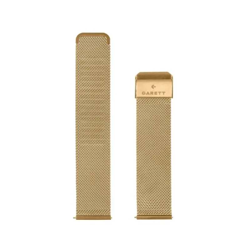 Garett univerzální řemínek 18 mm, zlatý kovový, typ Mesh gold (STRAP_GLD_STL_18MM)