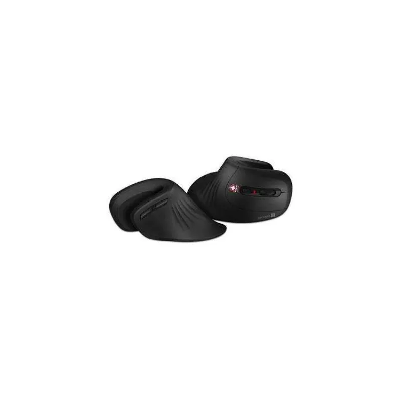 CONNECT IT FOR HEALTH ergonomická vertikální myš, (+ 1x AA baterie zdarma), bezdrátová, ČERNÁ (CMO-2900-BK)
