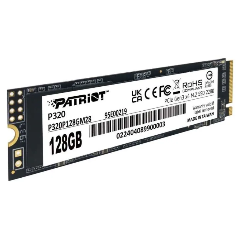 PATRIOT P320 128GB SSD / Interní / M.2 PCIe Gen3 x4 NVMe 1.3 / 2280 (P320P128GM28)
