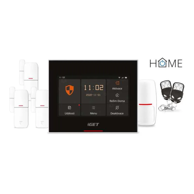 iGET HOME X5 Advanced - Domovní Wi-Fi smart alarm s LCD, kompletní set, podpora Tuya (X5 Advanced)