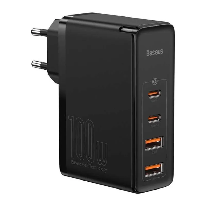 Baseus CCGAN2P-L01 GaN2 Pro Quick Nabíječka 2xUSB + 2xUSB-C 100W Black (6953156204683)