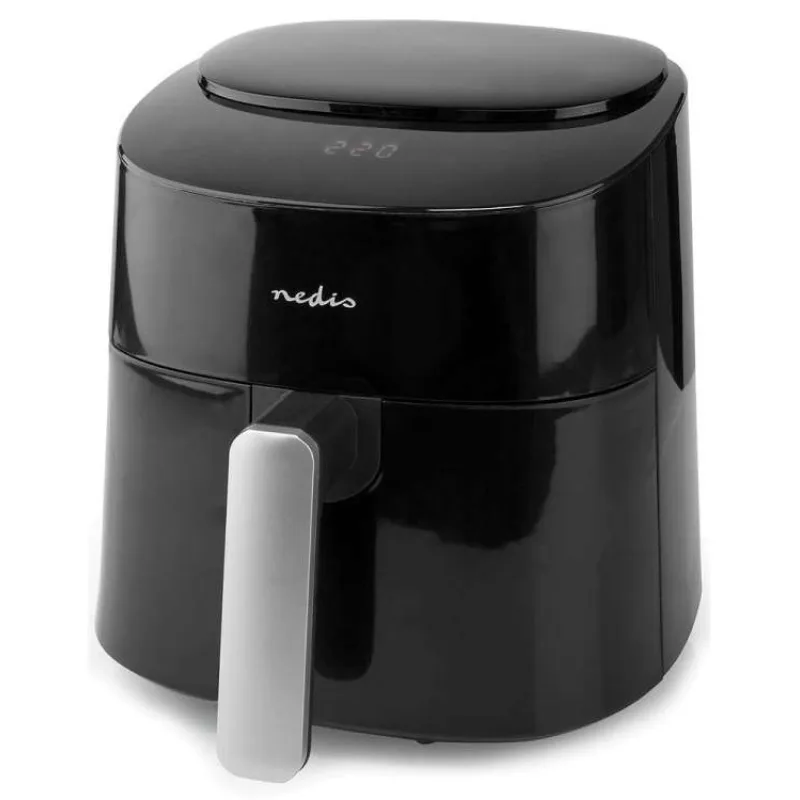 Nedis KAAF160BK - Digitální Horkovzdušná Fritéza| 4,2 L | 240minutový časovač | 8 přednastavených programů | Černá (KAAF160BK)