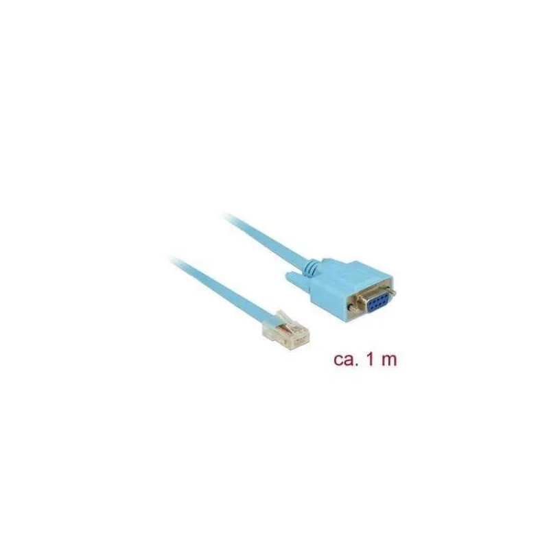 Delock Adaptér RS-232 DB9 samice 1 x Sériový RS-232 RJ45 samec 1 m (63341)