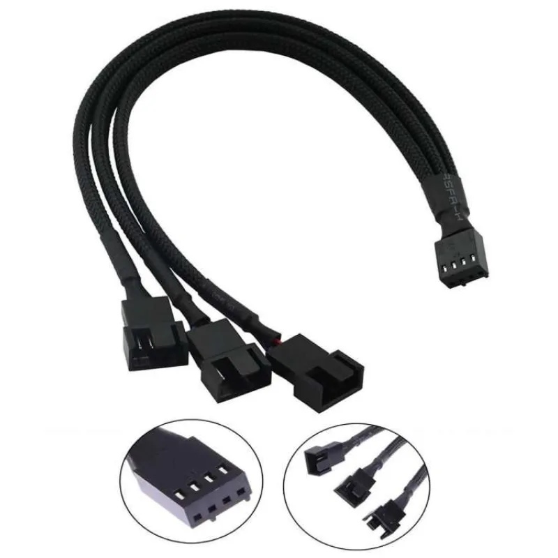 1stCOOL Fan PWM splitter, rozbočovač pre ventilátory 1x 4pin PWM na 3x 4pin PWM (PWM-SPLIT-3)