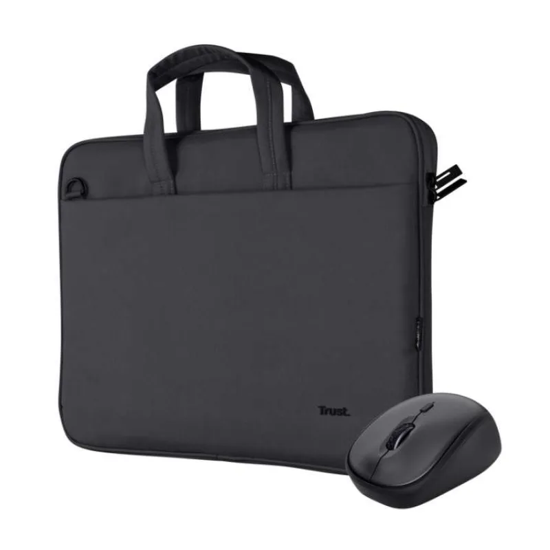 TRUST Sada brašna na notebook 16" Notebook Bag + Bezdrátová Myš, černá (24988)
