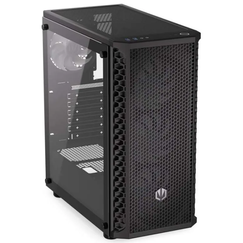 Endorfy skříň Signum 300 ARGB / 2xUSB 3.0 / 4x120mm fan PWM ARGB / mesh panel / tvrzené sklo / černá (EY2A006)