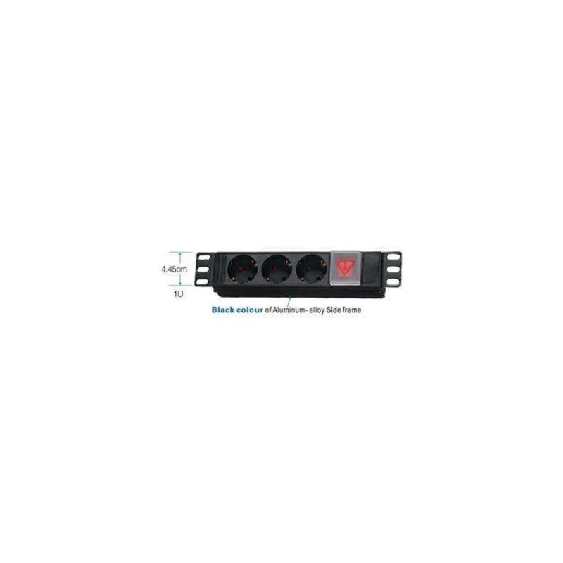 10" napájací panel OC 3x230V-2m PPO Black (96101)