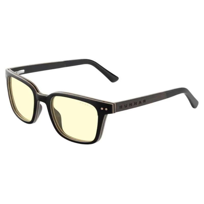 GUNNAR kancelářske/herní brýle MUIR EBONY * jantárová skla * BLF 65 * GUNNAR focus (MUR-12301)