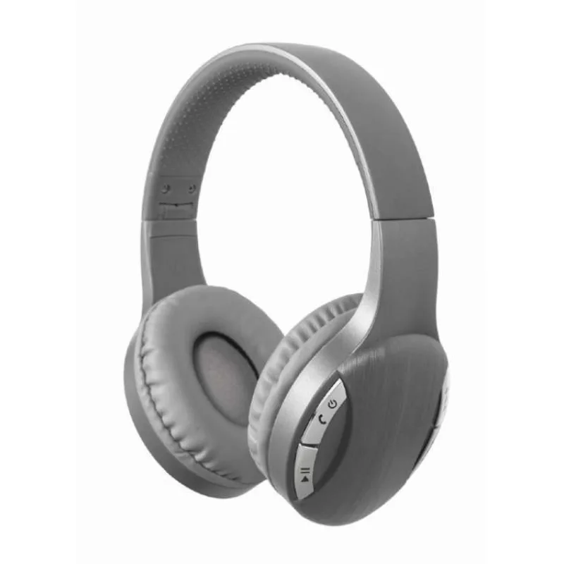 GEMBIRD Sluchátka BTHS-01, mikrofon, Bluetooth, stříbrné (BTHS-01-SV)