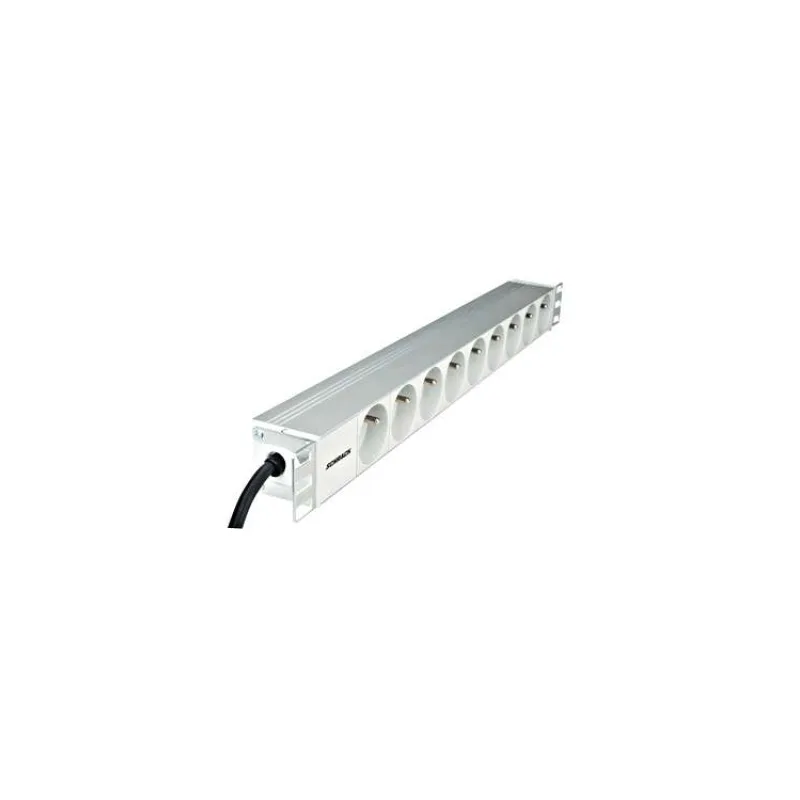 Napájecí panel PDU 19", 9x ČSN, 1U, kabel 2 m (IU070110)