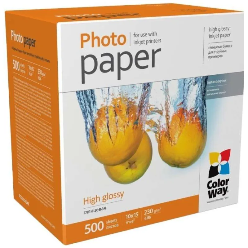 Colorway fotopapír lesklý 230g/m2/ 10x15/ 500 listů (PG2305004R)