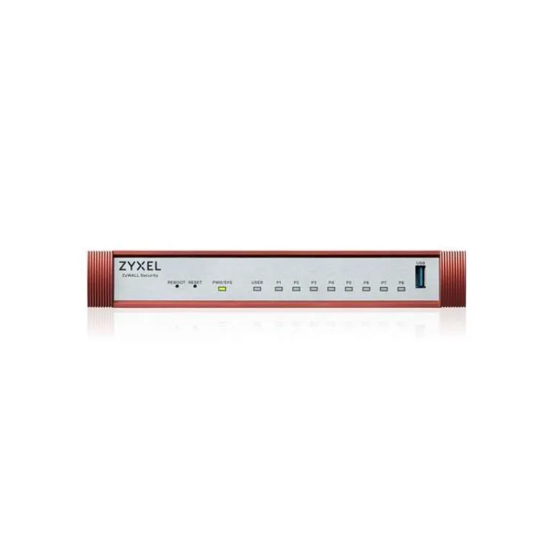 Zyxel USG FLEX 100H Series, 8 Gigabit user-definable ports, 1*USB with 1 YR Gold Security Pack (USGFLEX100H-EU0102F)