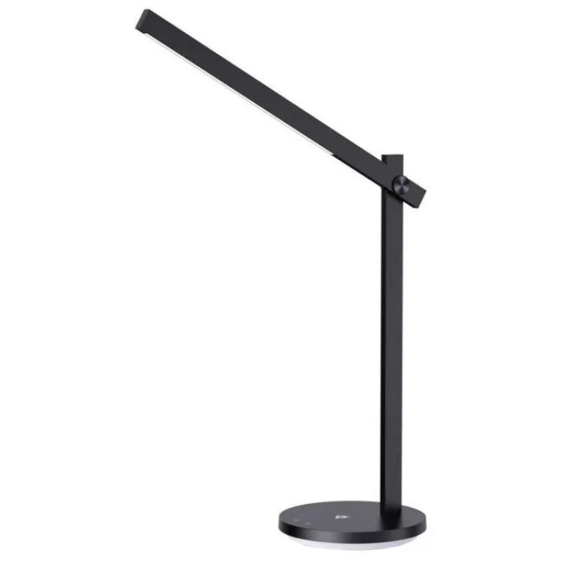 IMMAX LED stolní lampička BEAM/ Qi nabíjení/ 18W/ DC 12V/2A/ noční podsvícení/ stmívatelná/ sklápěcí rameno/ černá (08969L)