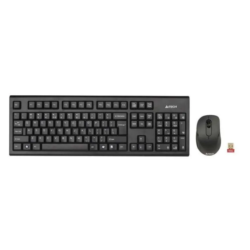 Súprava A4tech 7100N je bezdrôtová. kľúče. + bezdrôtové pripojenie. Optická myš V-Track,CZ/US, USB (7100N)