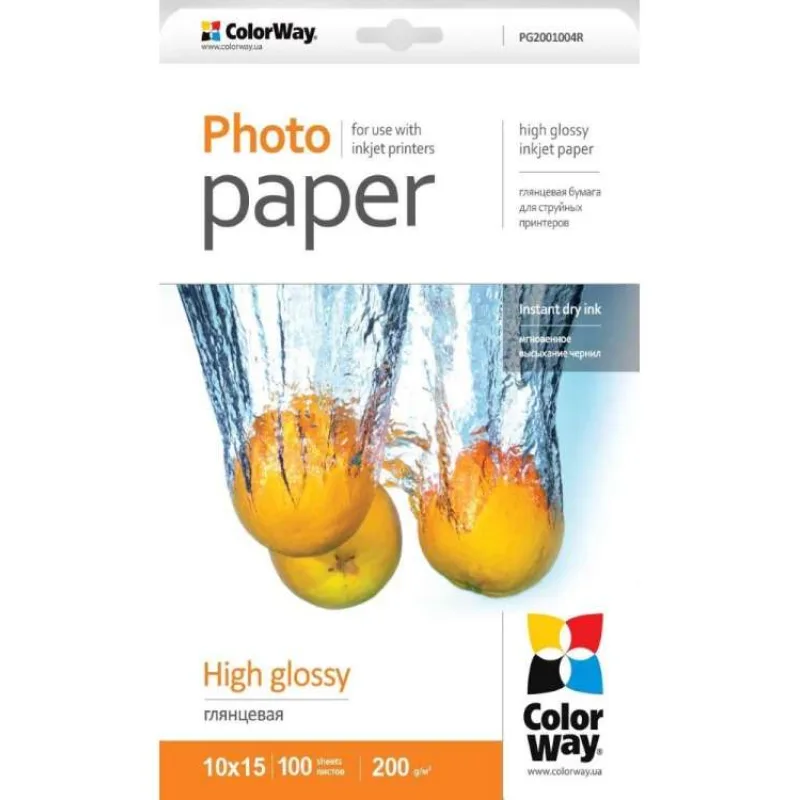 COLORWAY fotopapír/ high glossy 200g/m2, 10x15 / 100 kusů (PG2001004R)