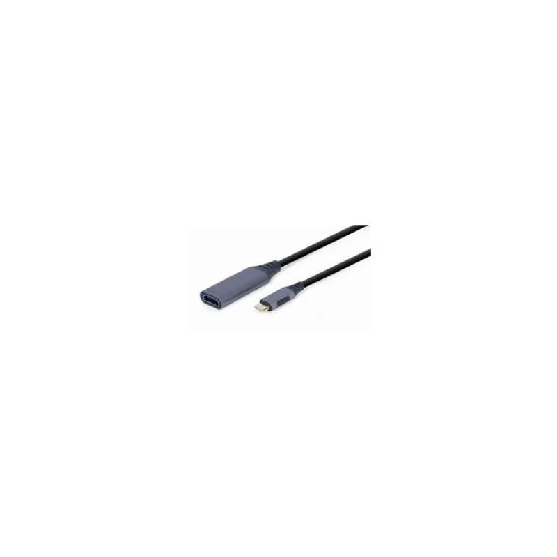 Gembird adaptér USB-C (M) na HDMI (F), 0.15m kábel, šedý (A-USB3C-HDMI-01)