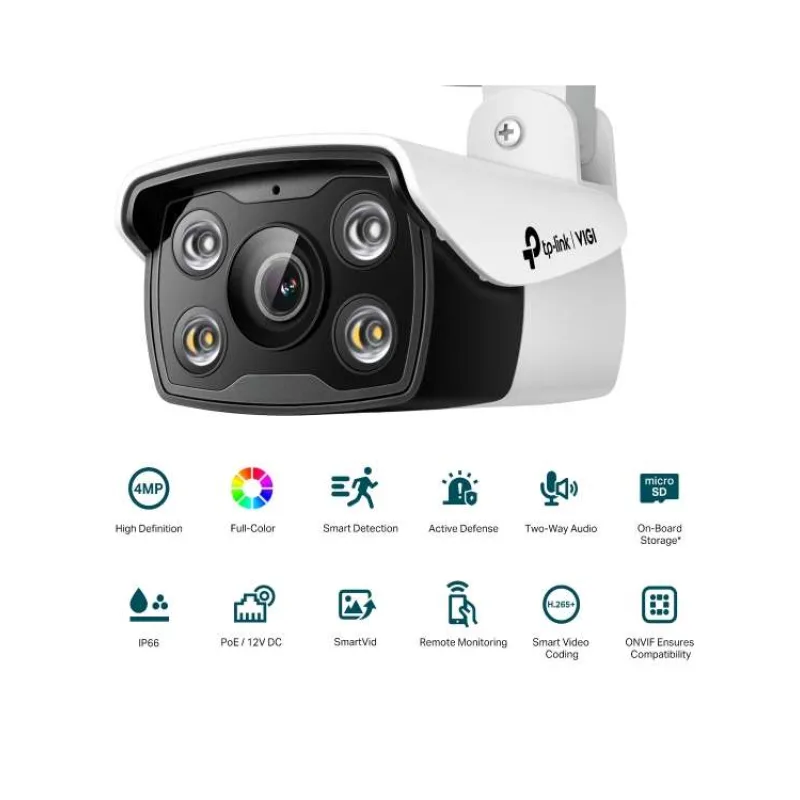 TP-Link VIGI C340(2,8mm) 4MPx venkovní bullet síťová kamera s plnobarevným nočním viděním (VIGI C340(2.8mm))