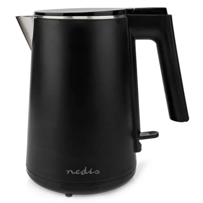 NEDIS rychlovarná konvice KAWK360EBK/ objem 1.0 l/ otáčení o 360°/ spotřeba 1500 W/ černá/ plast (KAWK360EBK)