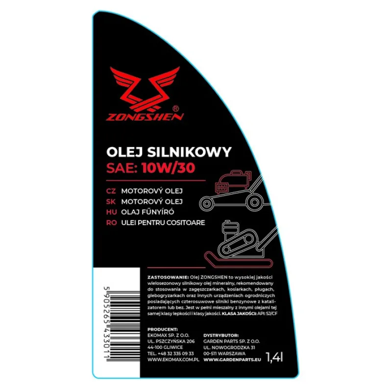 Motorový olej ZONGSHEN 10W30 SJ/CF 1,4L