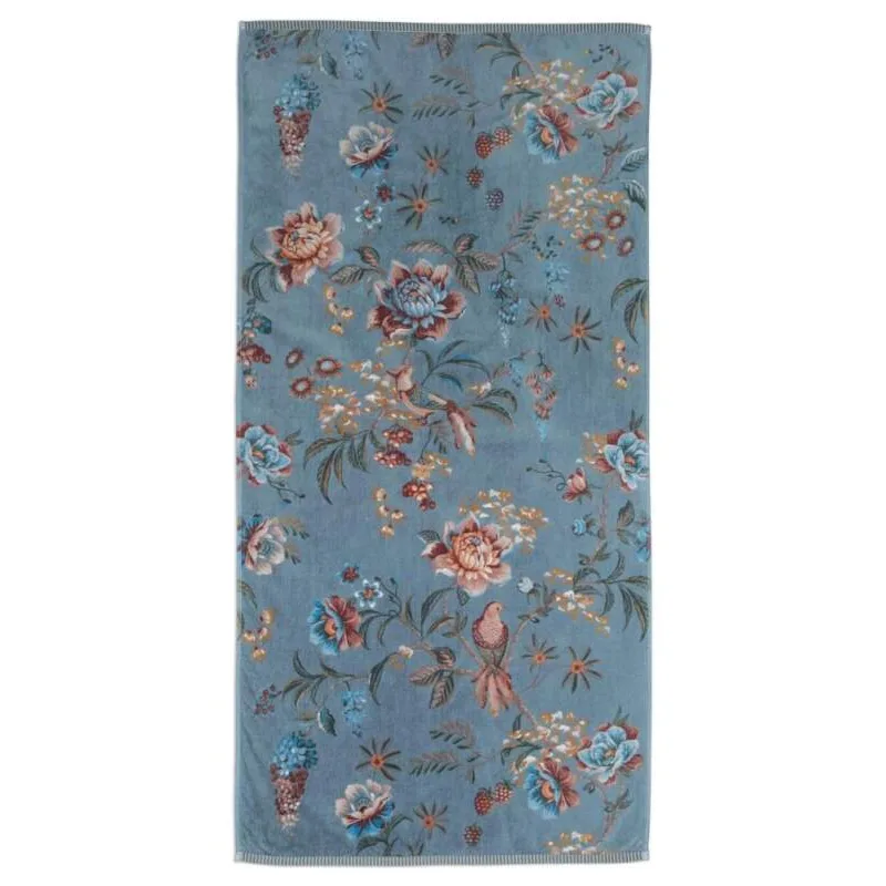 Pip Studio Secret Garden bavlněná froté osuška modrá 70x140 cm