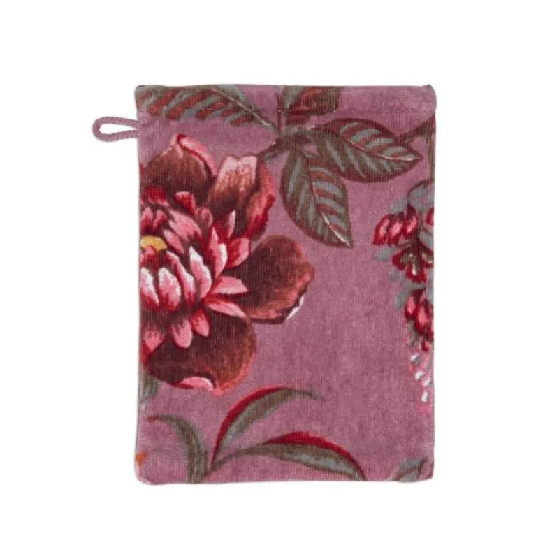 Pip Studio Secret Garden bavlněná froté žínka mauve 16x22 cm