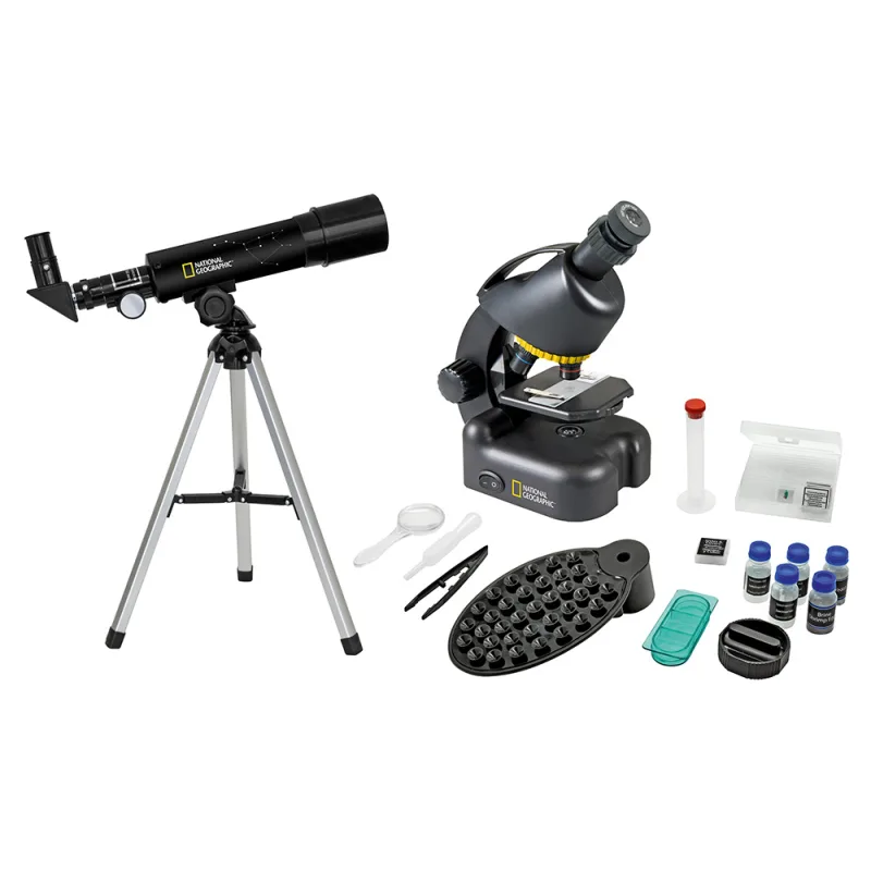 Sada teleskop 50/360 + mikroskop 40x640x Bresser Nat. Geo.