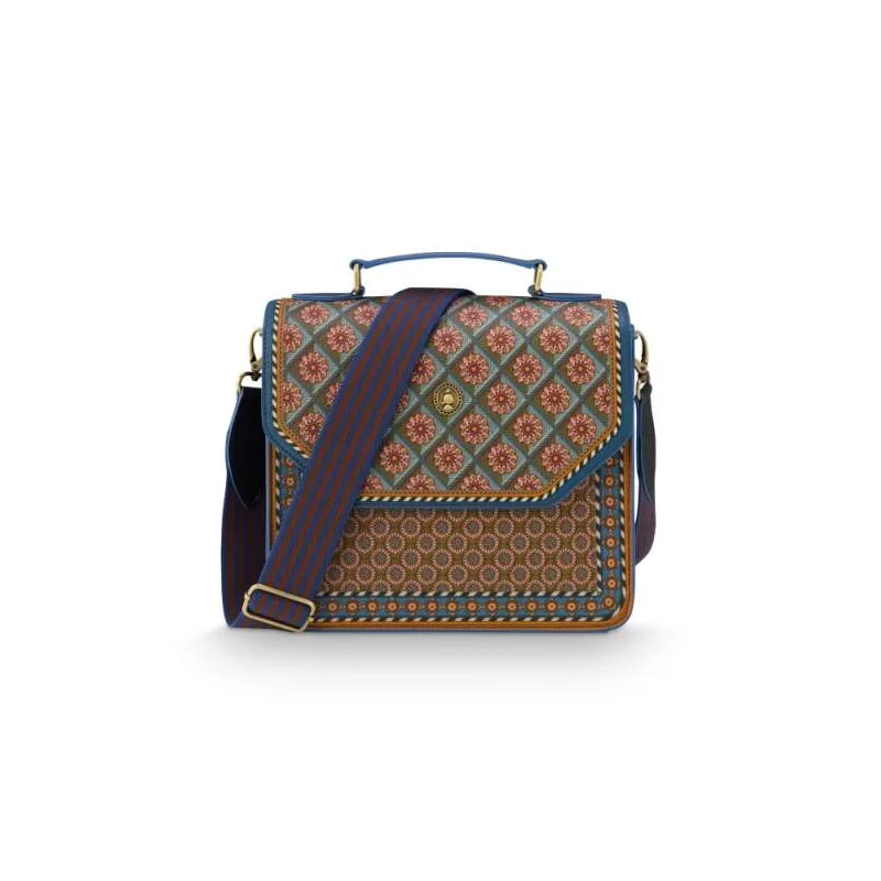 Pip Studio Frances Imani velká cross body kabelka, modrá