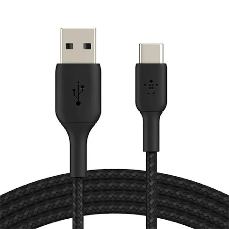 Belkin kábel Boost Charge Braided USB-A to USB-C 1m - Black CAB002bt1MBK
