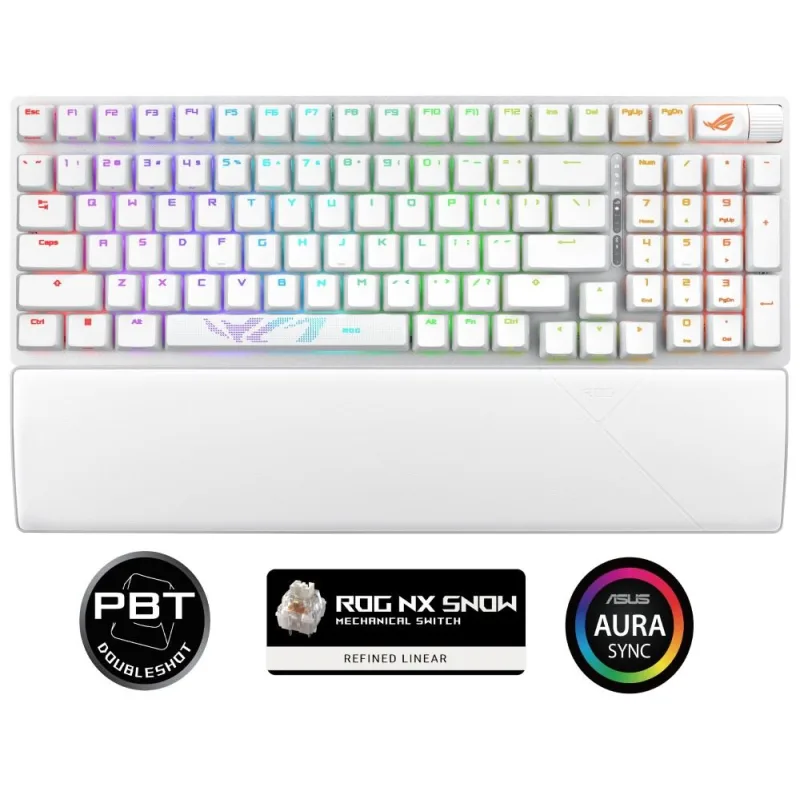 ASUS klávesnice ROG STRIX SCOPE II 96 WL WHITE/ NXSW/ US/ PBT 90MP037A…
