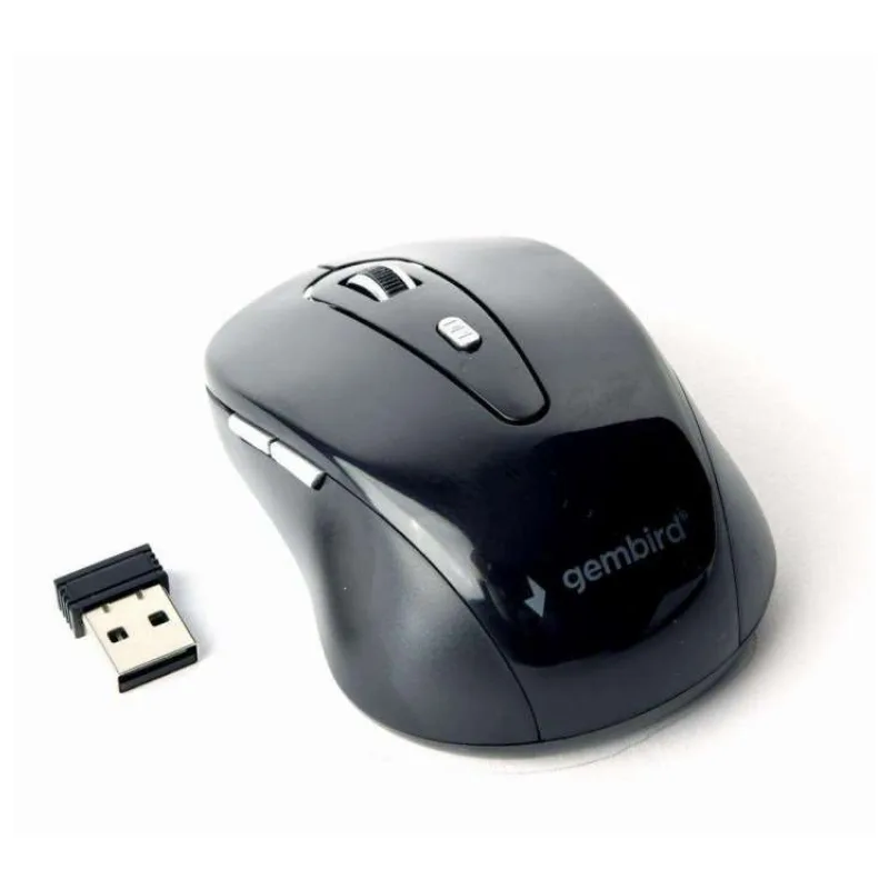 GEMBIRD Myš MUSW-6B-01, černá, bezdrátová, USB nano receiver (MUSW-6B-01)