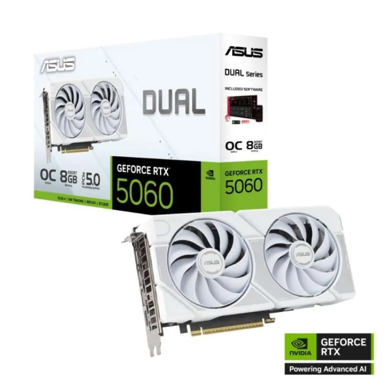 ASUS DUAL-RTX5060-O8G-WHITE (90YV0N15-M0NA00)