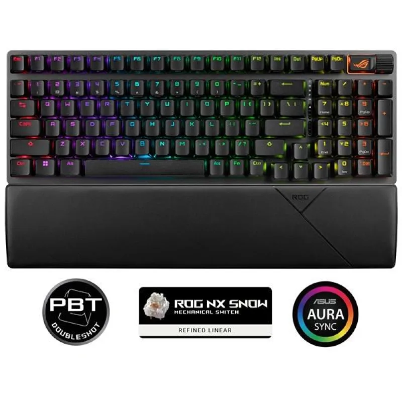 ASUS klávesnice ROG Strix Scope II 96 Wireless (ROG NX Snow) - CZ/ SK…