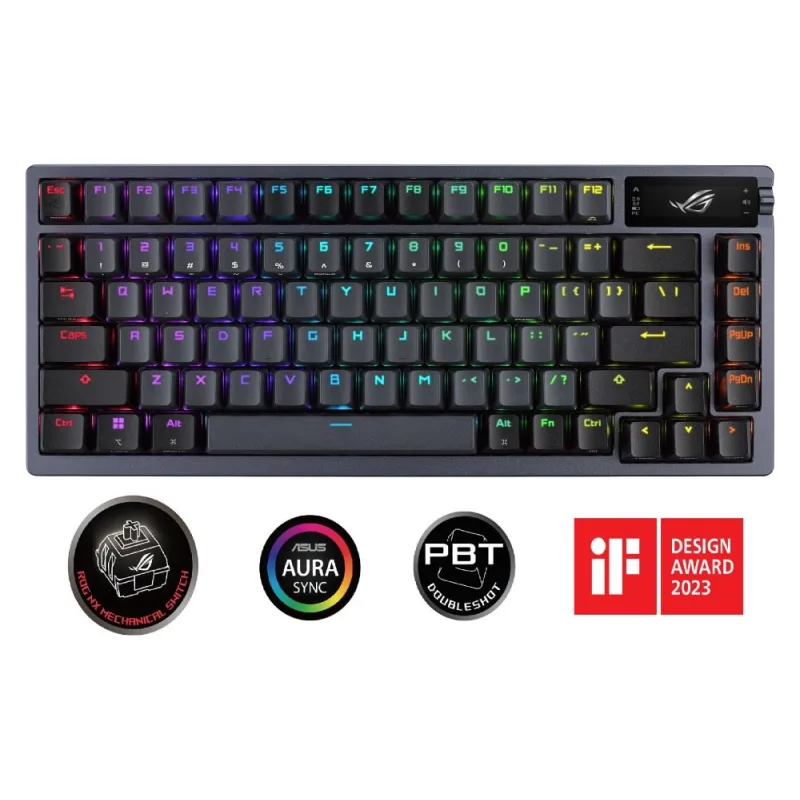 ASUS klávesnice ROG AZOTH, mechanická, Bluetooth, US, černá 90MP0316…