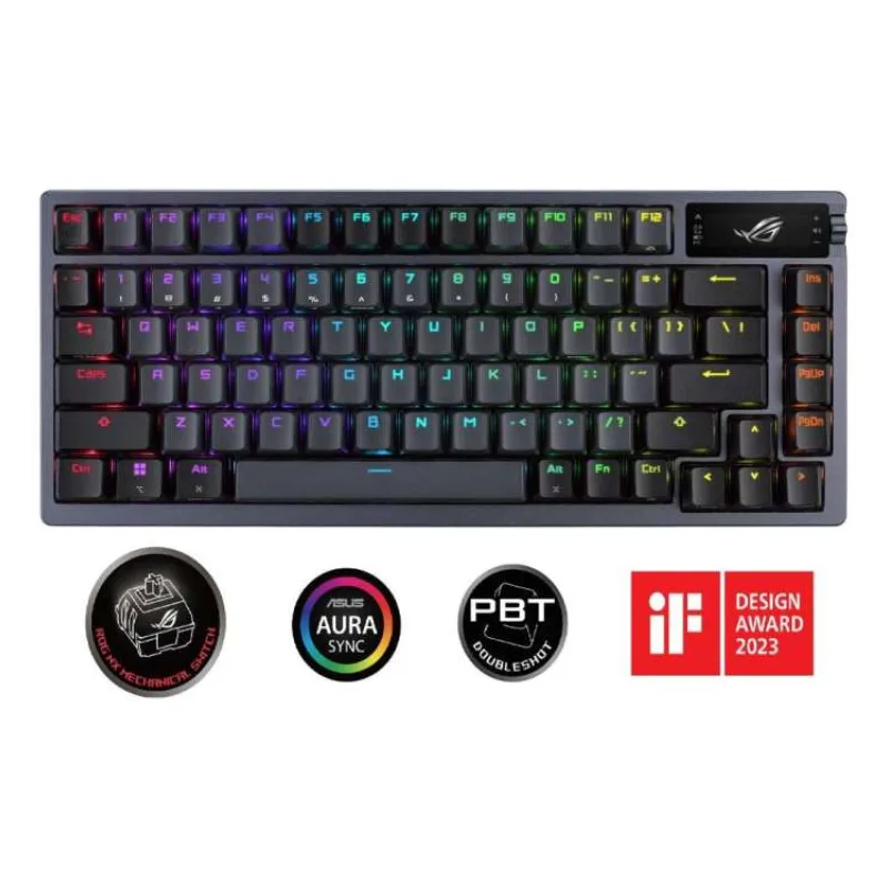 ASUS klávesnice ROG AZOTH, mechanická, Bluetooth, US, černá (90MP0316-BKUA01)
