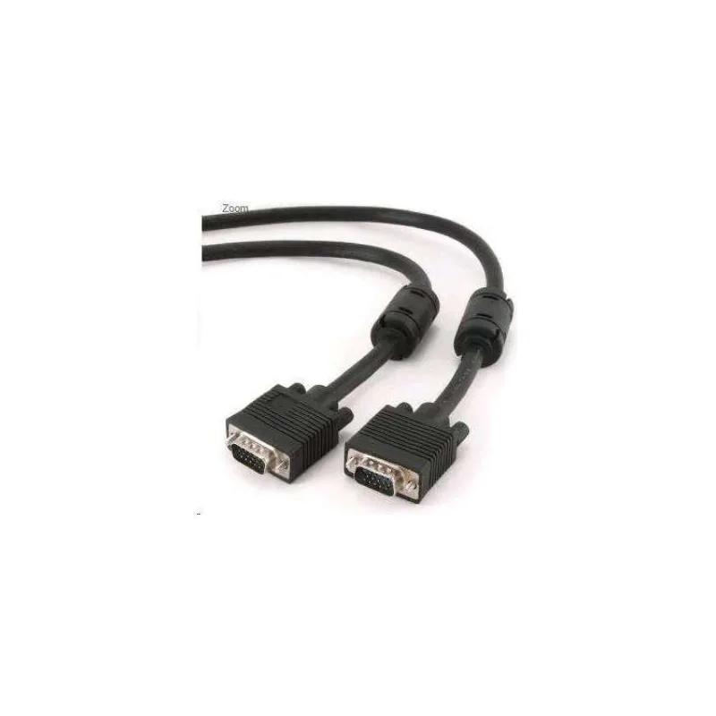 GEMBIRD Kabel přípojný k mon 15M/15M VGA 5m stíněný extra, ferrit BLACK (CC-PPVGA-5M-B)