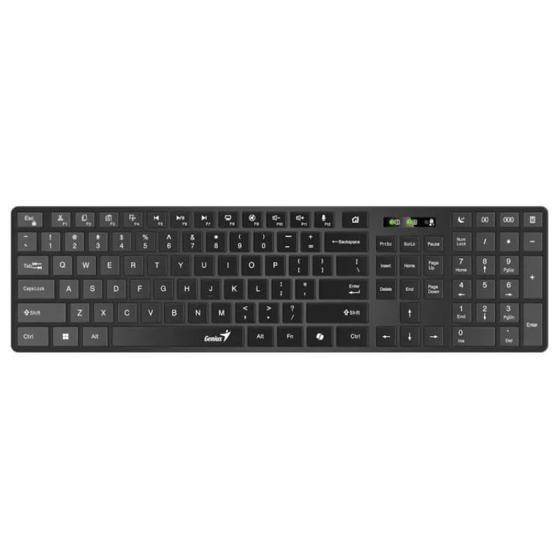 GENIUS Slimstar 7250BT Black/ bezdrátová 2,4GHz + BT5.0/ Copilot/ USB/ černá/ CZ+SK layout (31320004409)