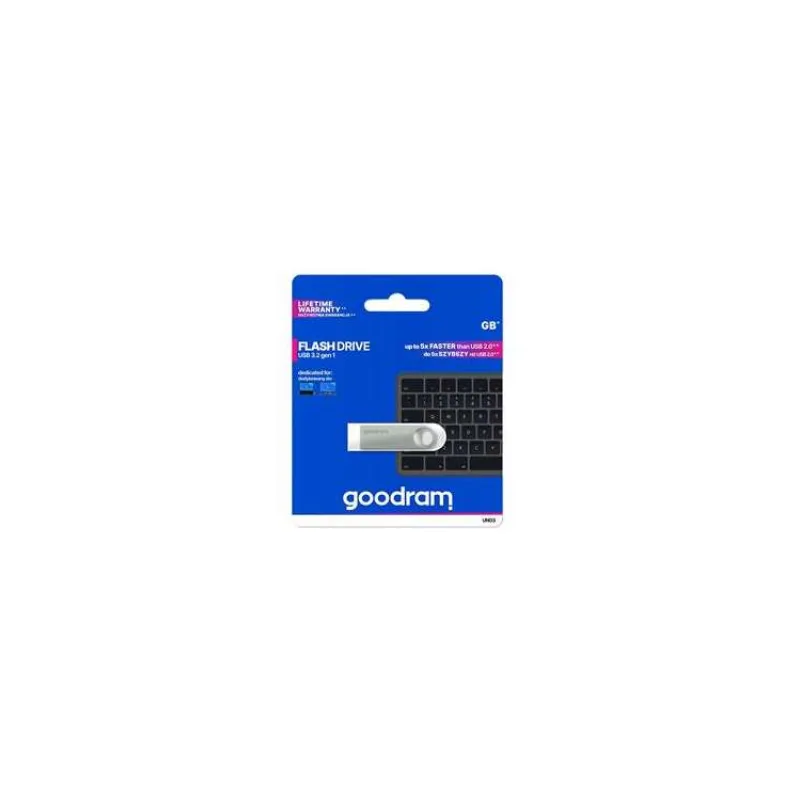 GOODRAM Flash Disk UNO3 16GB, USB 3.2 Gen1, stříbrná (UNO3-0160S0R11)