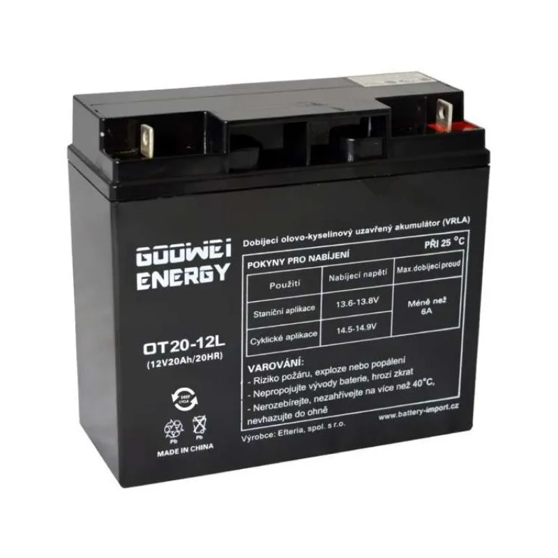GOOWEI ENERGY Pb záložní akumulátor VRLA GEL 12V/20Ah (OTL20-12) (OTL20-12)