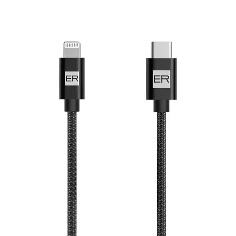 ER Power ERPWCL200BK USB-C/ Lightning, 200cm, černý