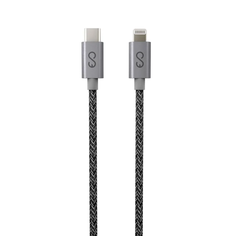iStores by EPICO FABRIC BRAIDED CABLE USB-C to Lightning 1.2m - space…